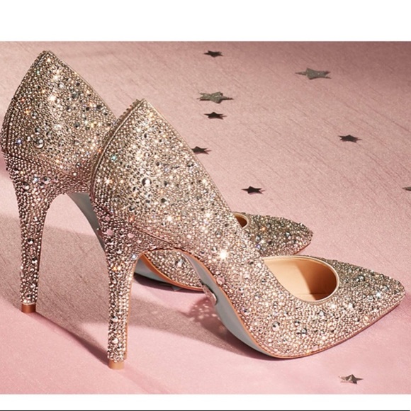 SALE Betsey Johnson D’Orsay Rhinestone SatinPumps - Picture 6 of 8